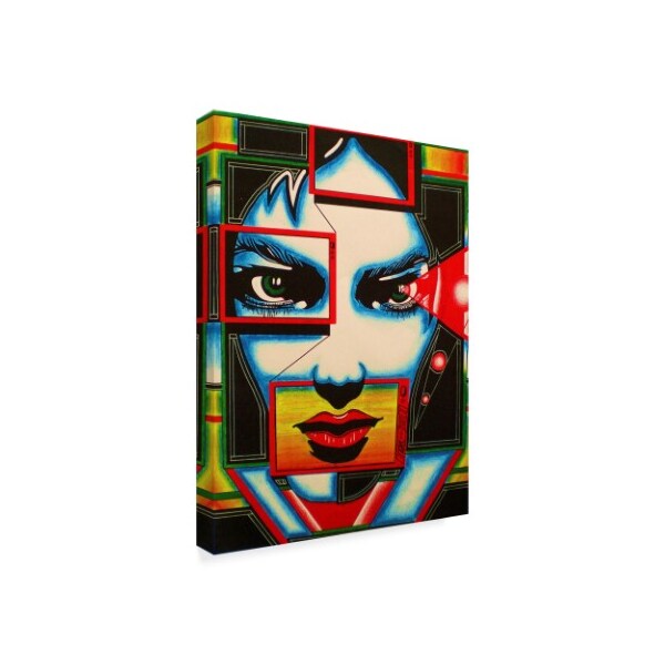 Abstract Graffiti 'Im Watching You' Canvas Art,14x19